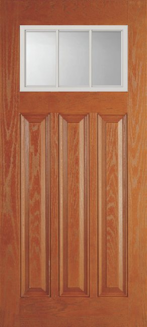 Alliance O817-6P-SDL3-BLE fiberglass entry door, textured oakgrain