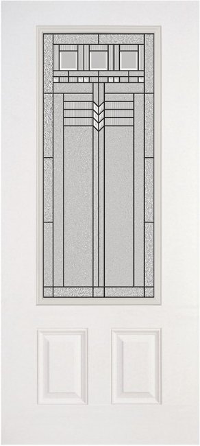 Alliance S607-2P-KP-P fiberglass entry door, smooth