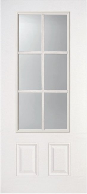 Alliance S646-2P-SDL6-LE fiberglass entry door, smooth