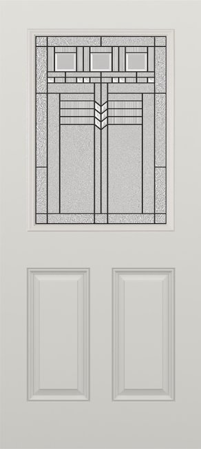 Alliance S684-2PU-KP-P fiberglass entry door, smooth
