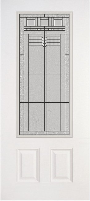 Alliance S686-2P-KP-P fiberglass entry door, smooth