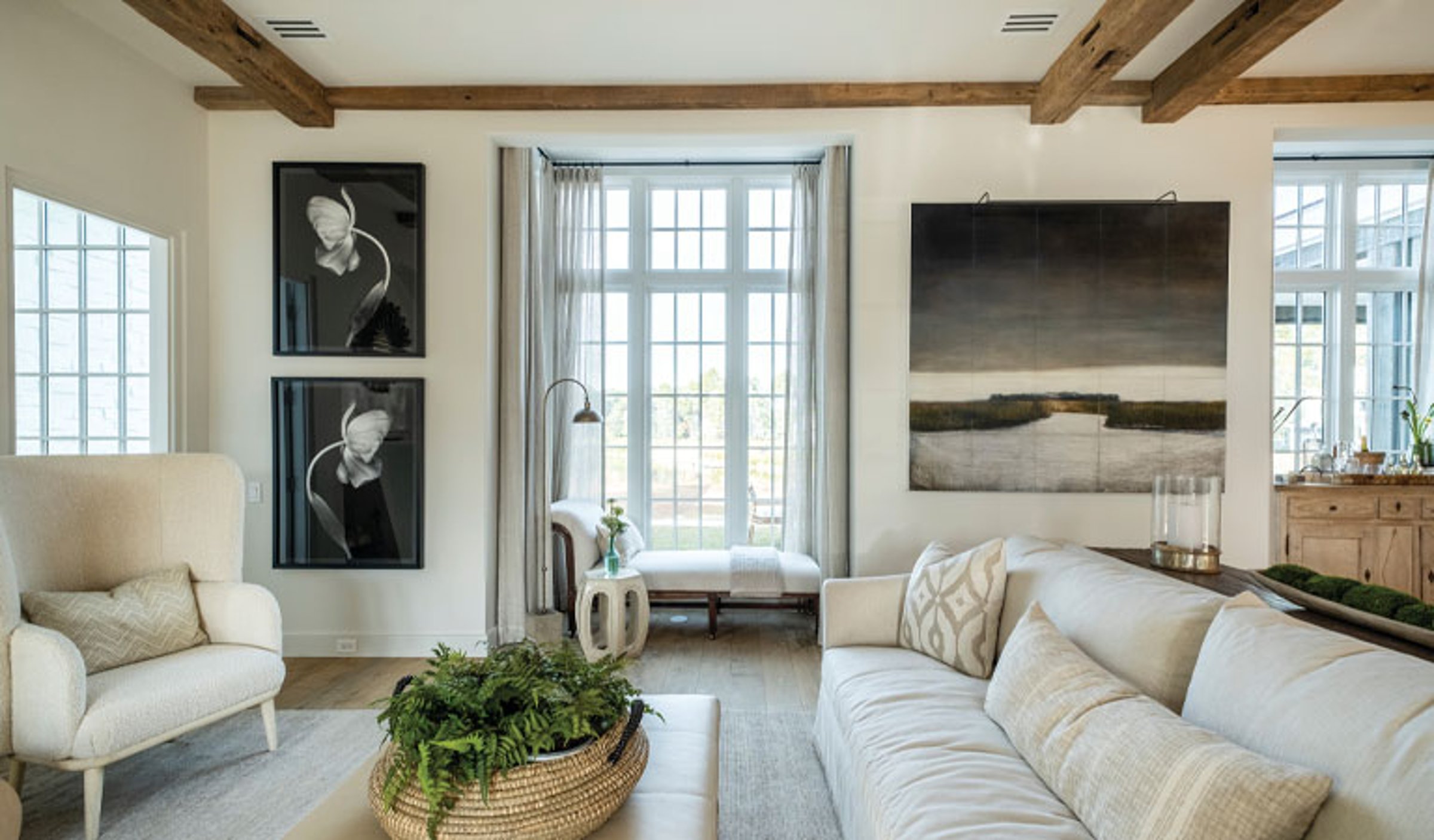 Modern living room with Andersen windows and doors