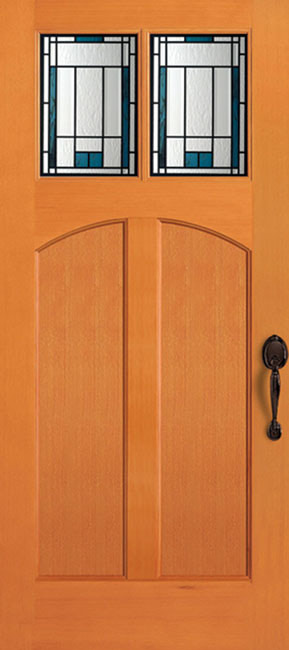 36932-AR Fir exterior wood door in douglas fir