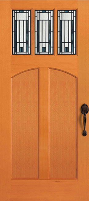 36933-AR Fir exterior wood door in douglas fir