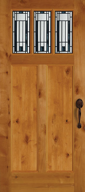 36933 Knotty Alder exterior wood door in knotty alder