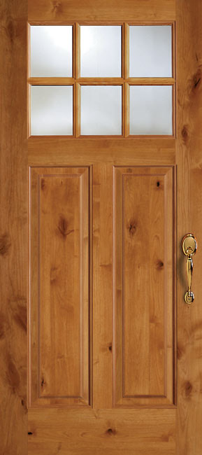 37662 KA exterior wood door in knotty alder