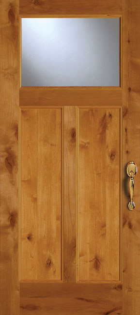 6801 Knotty Alder exterior wood door in knotty alder