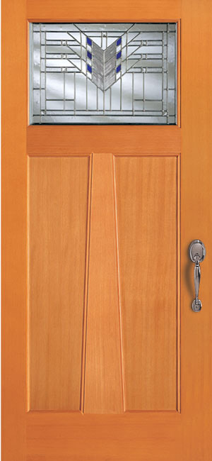 6821-AM Fir exterior wood door in douglas fir