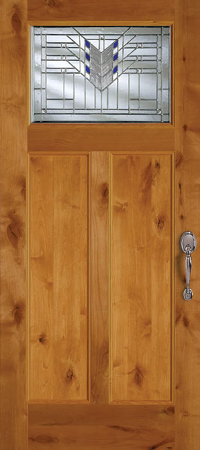 6821 Knotty Alder exterior wood door in knotty alder