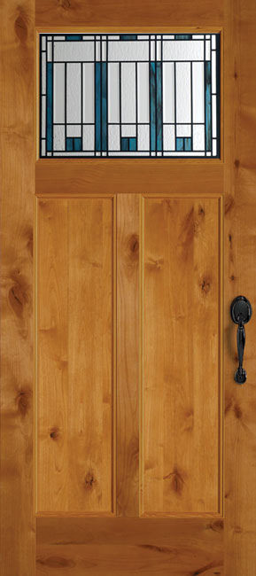 6931 Knotty Alder exterior wood door in knotty alder