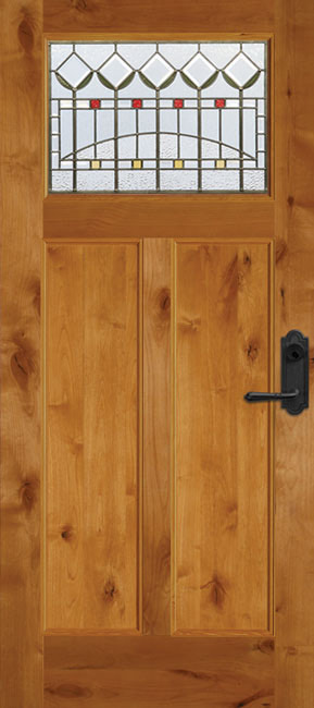 6992 Knotty Alder exterior wood door in knotty alder