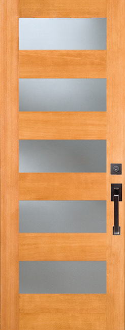 7405-8 Clear exterior wood door in douglas fir