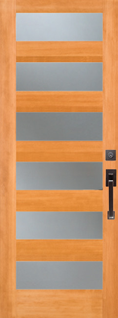 7406-8 Clear exterior wood door in douglas fir