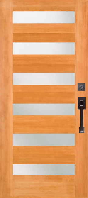 7406 Satin Etch exterior wood door in douglas fir