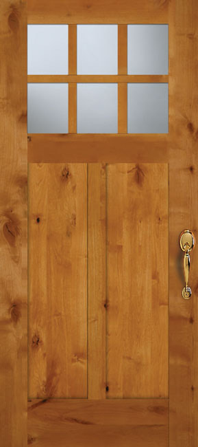 7662-S Knotty Alder exterior wood door in knotty alder